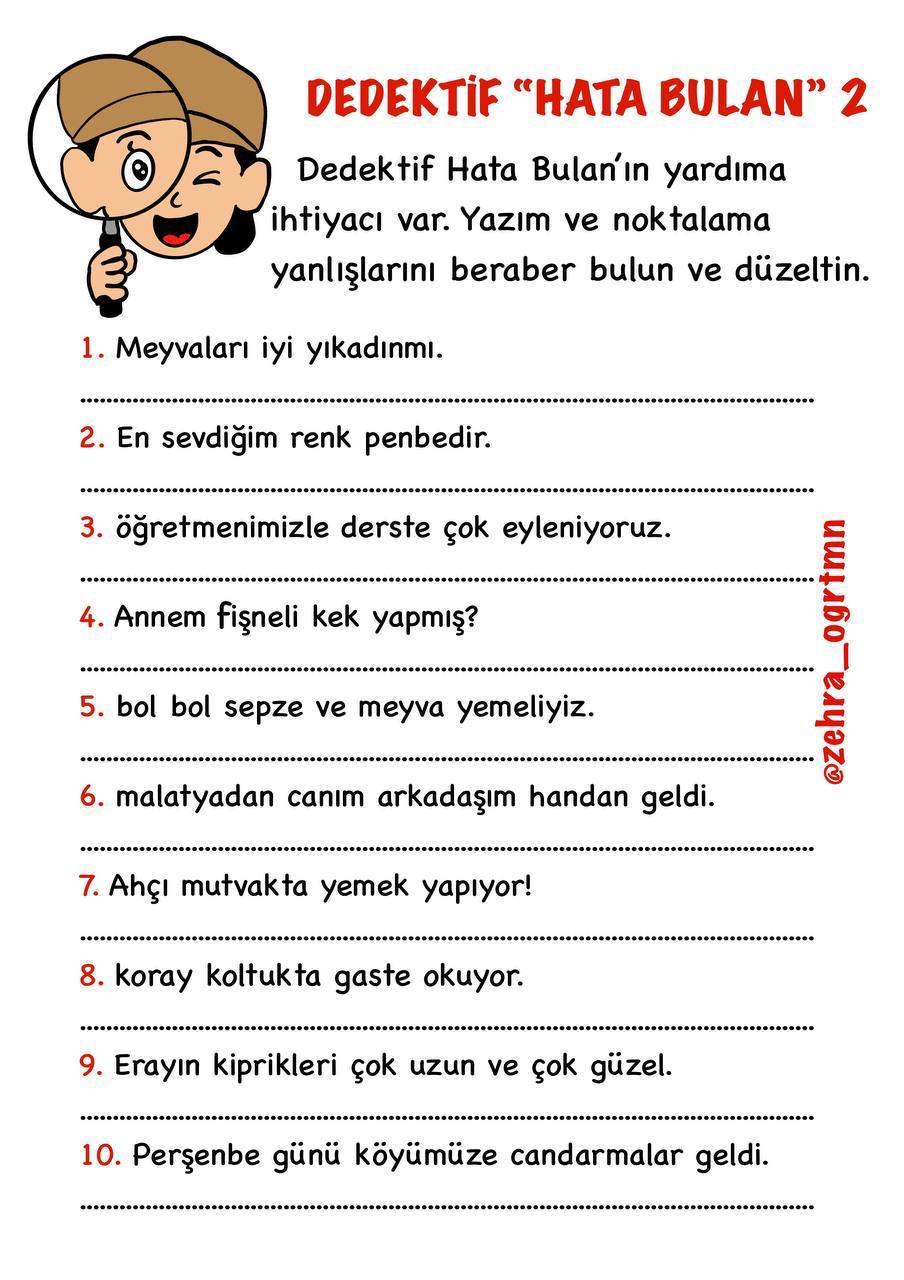 Dedektif Hata Bulan Etkinliği