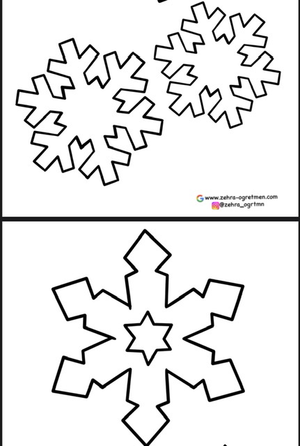 Kar Taneleri Şablon