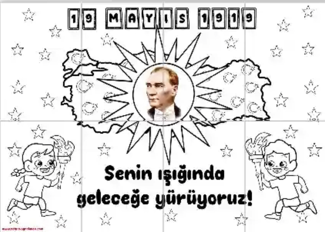 8 A4 19 Mayıs Pano 2 Grup Boyama Çalışması