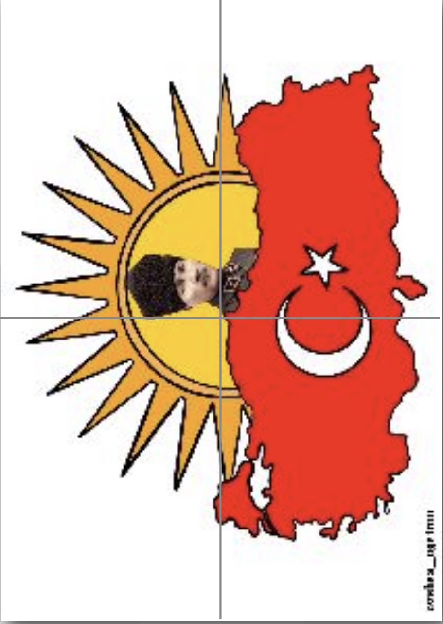 4 A4 Türkiye Haritası ve Güneş Renkli