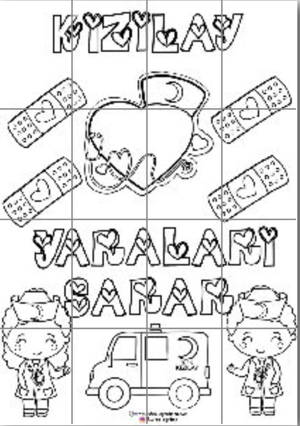 16 A4 Kızılay Haftası Grup Boyama Çalışması