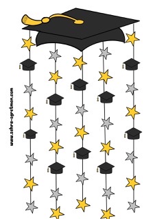 Kapı Süsü Mezuniyet Yıldız ve Kepler