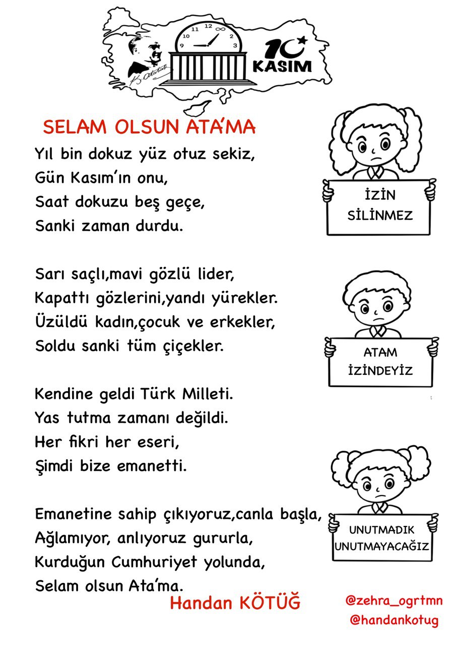 Selam Olsun Atama Şiiri ve Şiir Şablonları