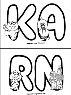 Susam Sokağı Karne Hatırası Yazı Şablonu RENKSİZ