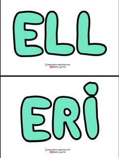 ELLERİMİ HİÇ BIRAKMA ANNE Yazı Şablonu Renkli