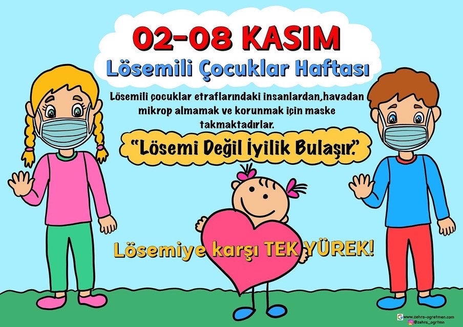 A4 Lösemili Çocuklar Haftası Boyama Sayfası