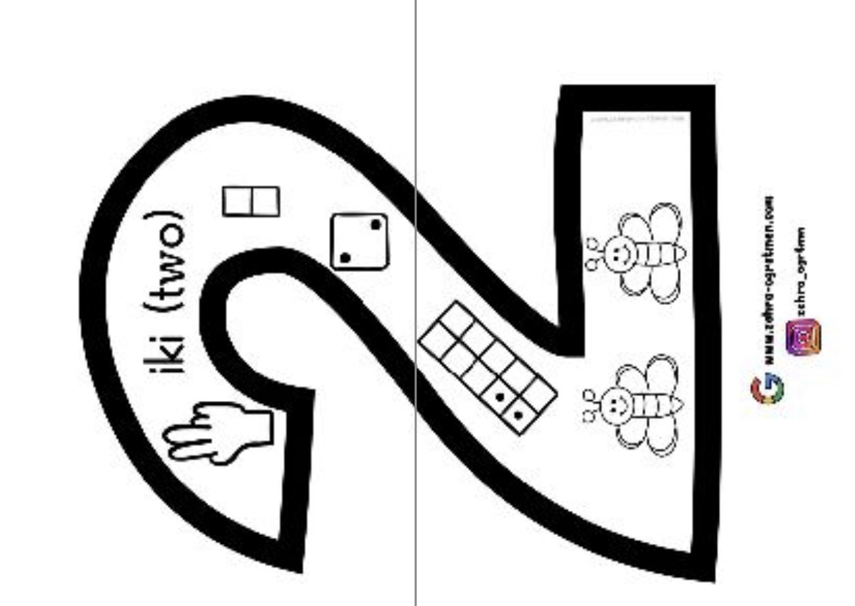 2 A4 Sayılar ( 1-10) RENKSİZ