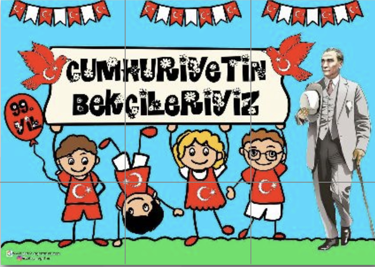 6 A4 RENKLİ Atatürk’lü Cumhuriyetin Bekçileriyiz Panosu