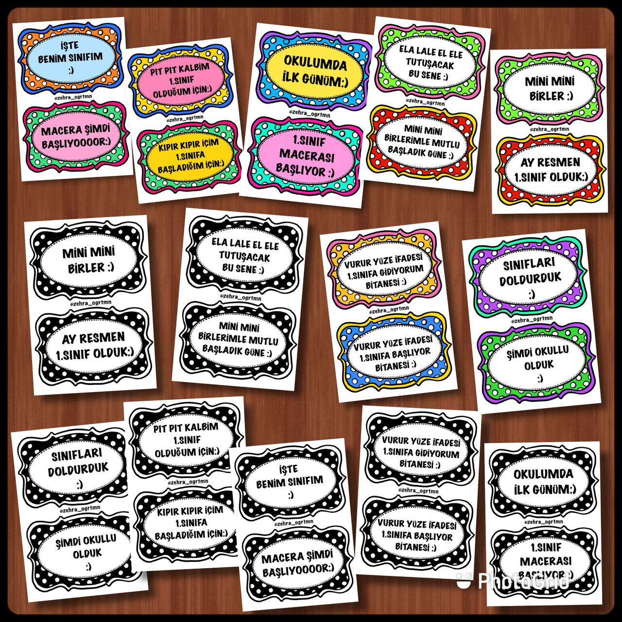 1.Sınıfa Başlayanlar İçin Konuşma Balonu (Renksiz )