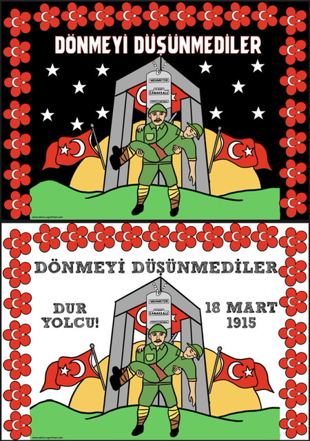 Dönmeyi Düşünmediler Çanakkale Panosu A4