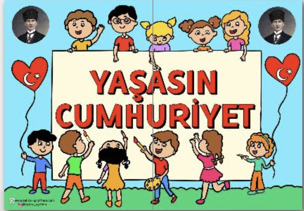 2 A4 RENKLİ Yaşasın Cumhuriyet Panosu