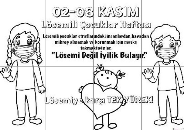 8 A4 Lösemili Çocuklar Haftası Grup Boyama Çalışması