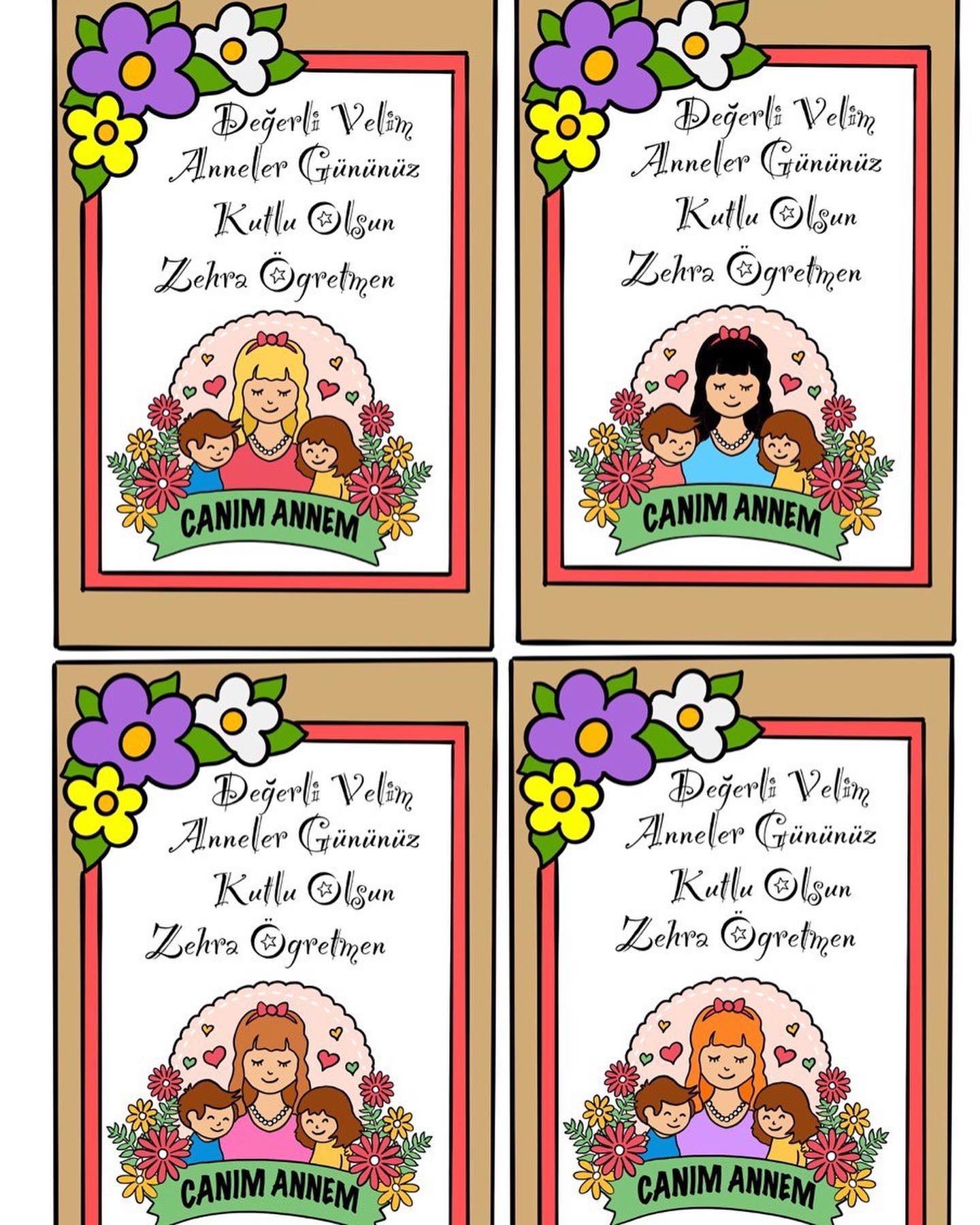 Anneler Günü Kartları