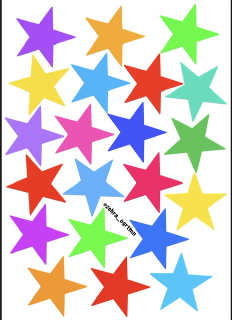 Okuma Bayramı Panosu için Renkli Yıldızlar