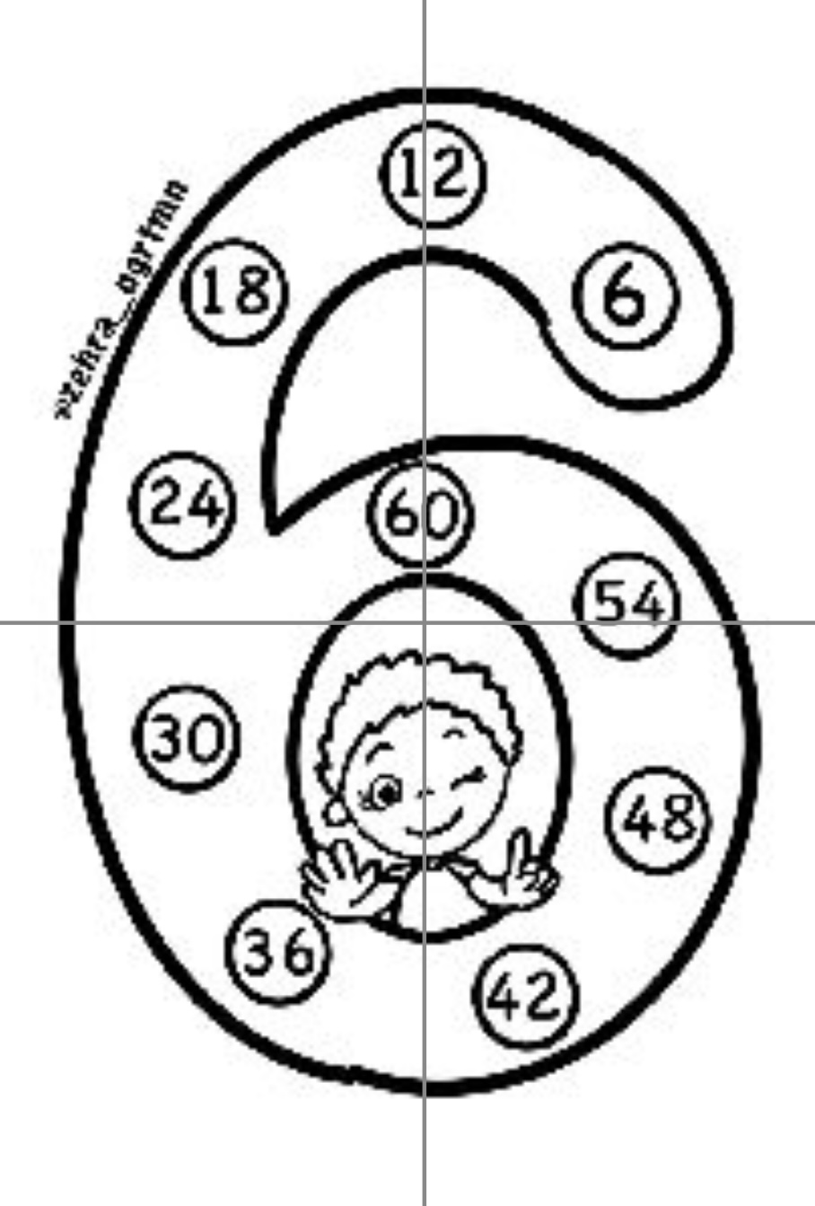 6-7-8-9 Ritmik Sayma Parcalı A4 Pano Etkinliği Renksiz