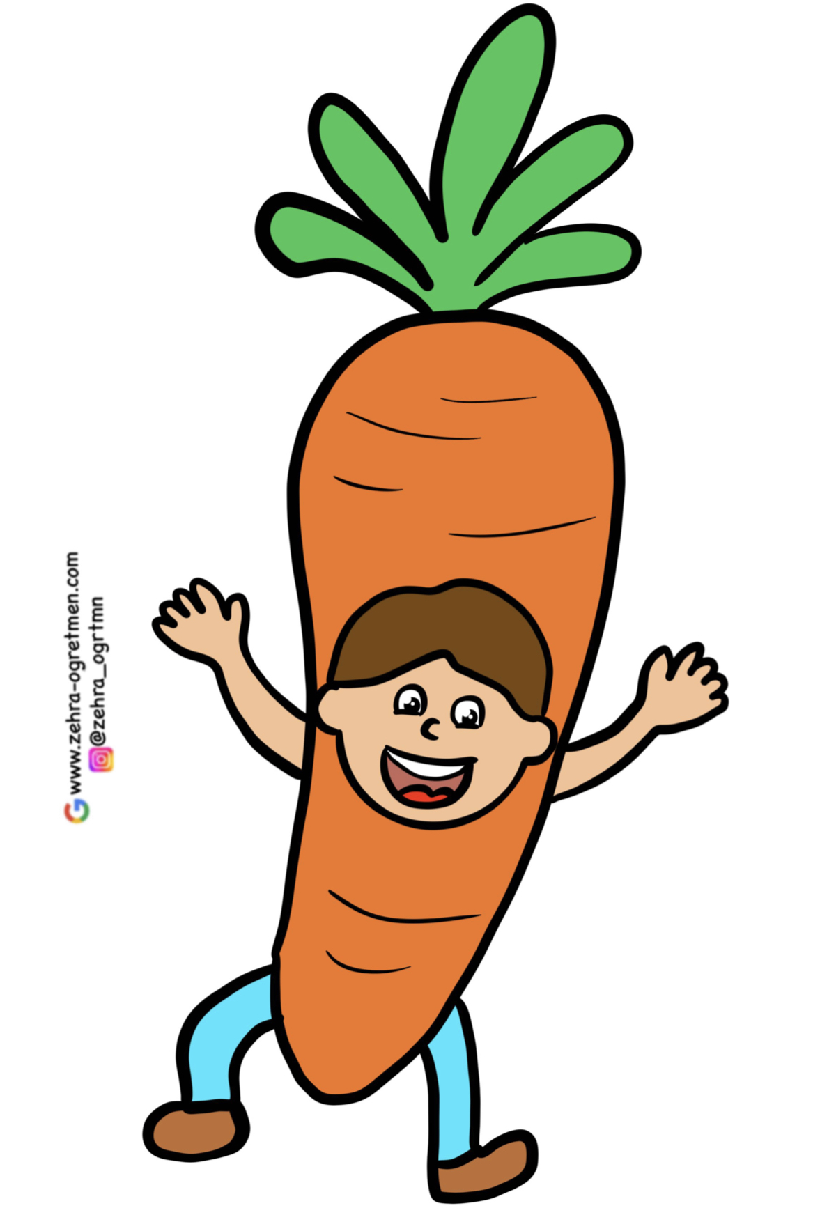 A4 Meyveli Çocuklar RENKLİ RENKSİZ