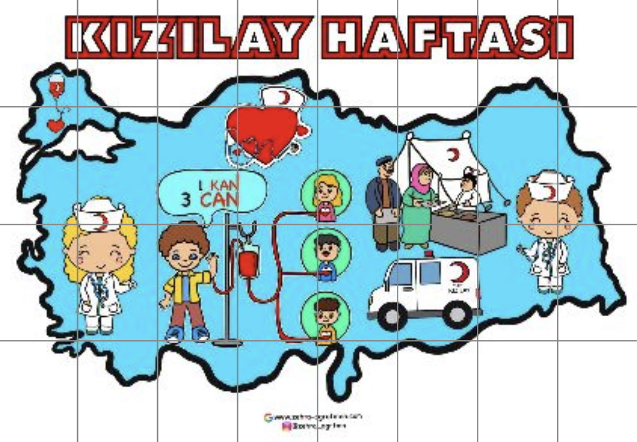 32 A4 KIZILAY HAFTASI PANO RENKLİ