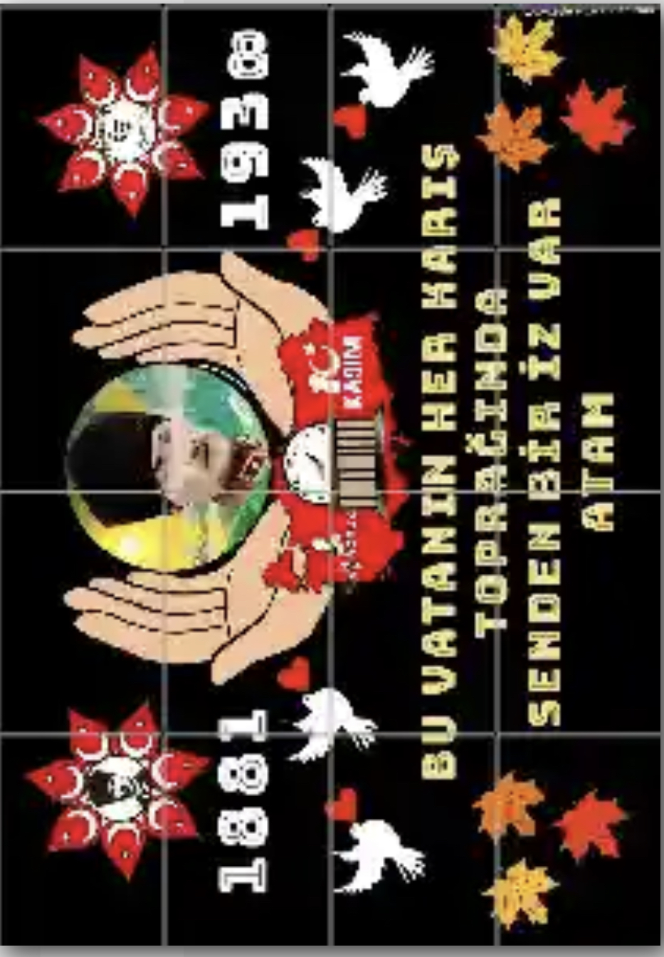 16 A4 Bu Vatanın Her Karış Toprağında Senden Bir İz Var Atam Panosu RENKLİ