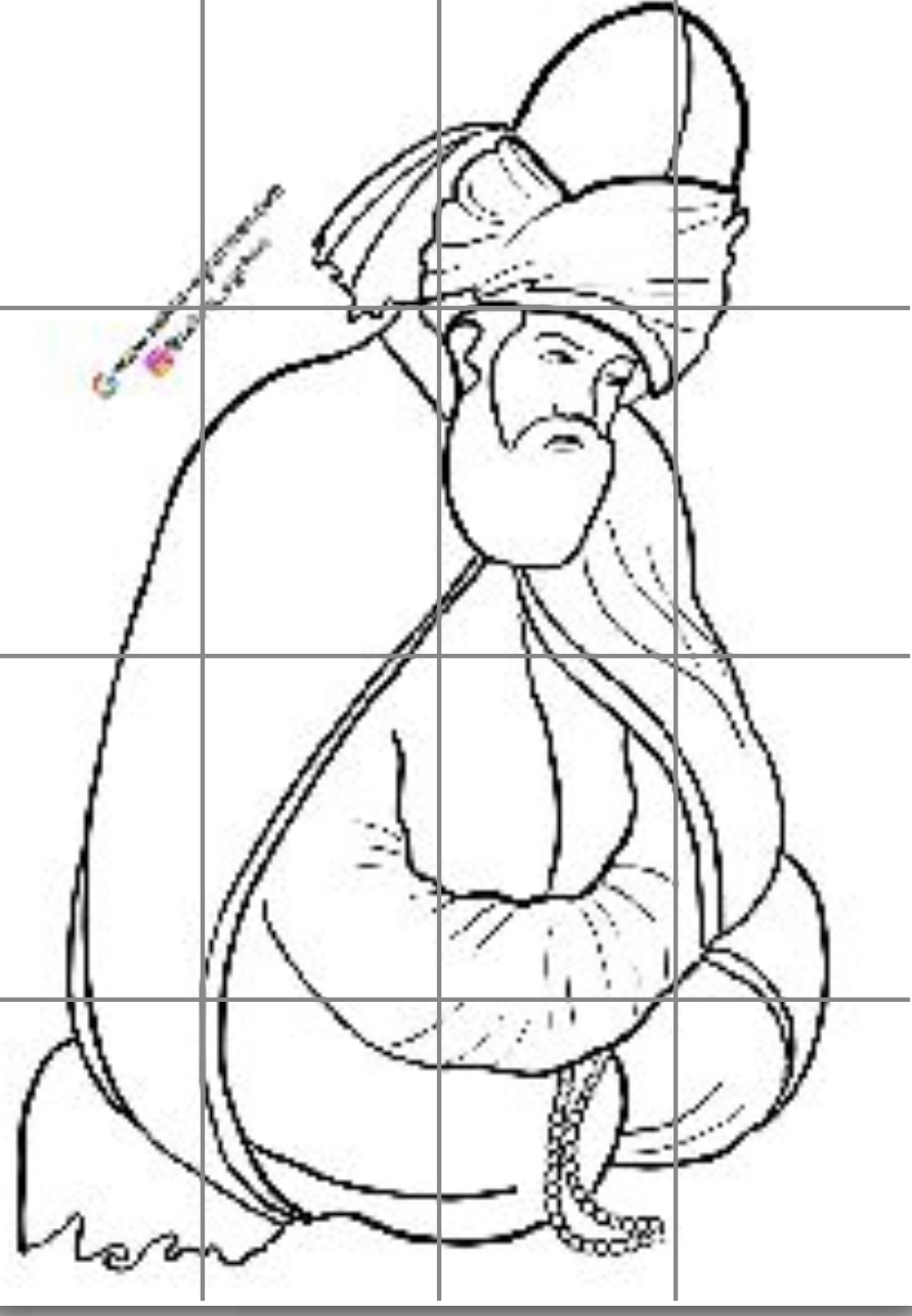 16 A4 Mevlana Görseli RENKSİZ