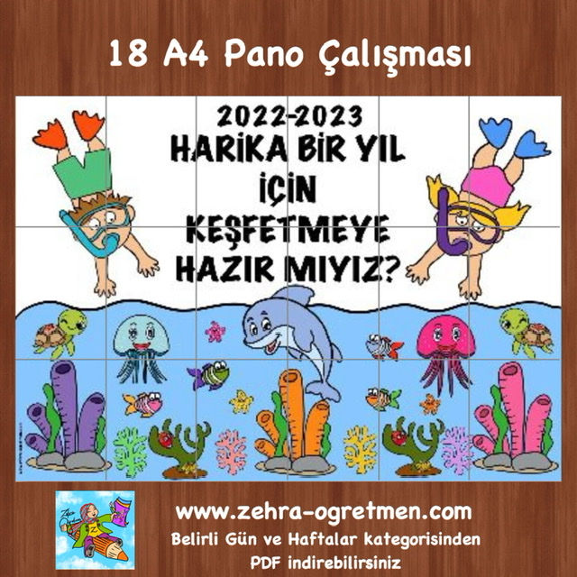 18 A4 Harika Bir Yıl İçin Keşfetmeye Hazır Mıyız Pano Çalışması