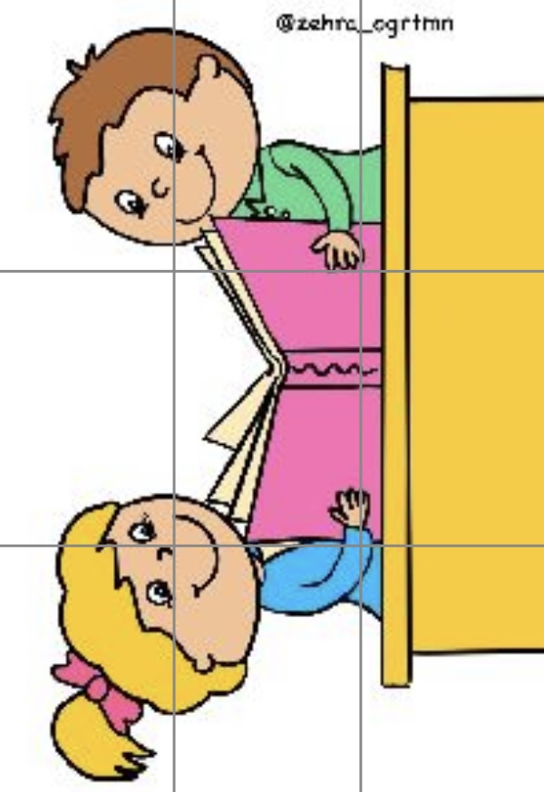 9 A4 Kitap Okuyan Çocuklar