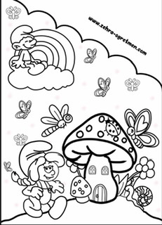 A4 Şirinler Karne Kılıfı 1 ÖN KAPAK RENKSİZ