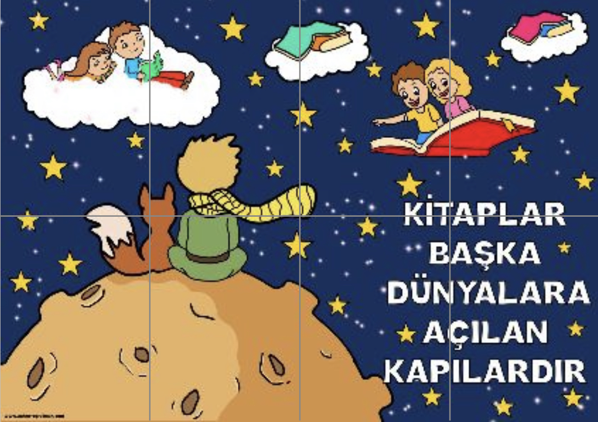 8 A4 Lacivert Arka Plan Kitaplar Başka Dünyalara Açılan Kapılardır Panosu