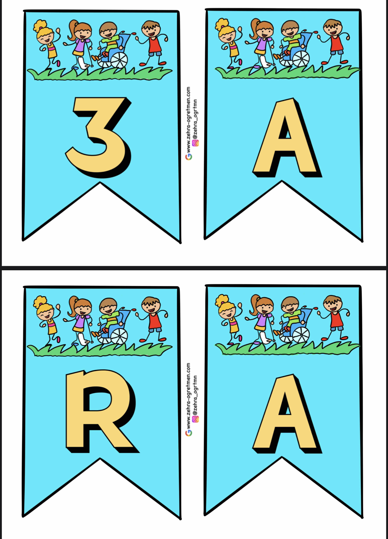 3 Aralık Dünya Engelliler Günü Flama Mavi Renk