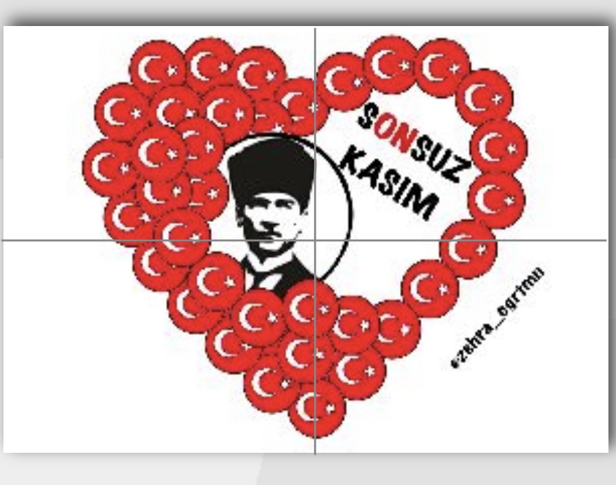 10 Kasım Pano Etkinliği ( 4 a4 Kalpli)