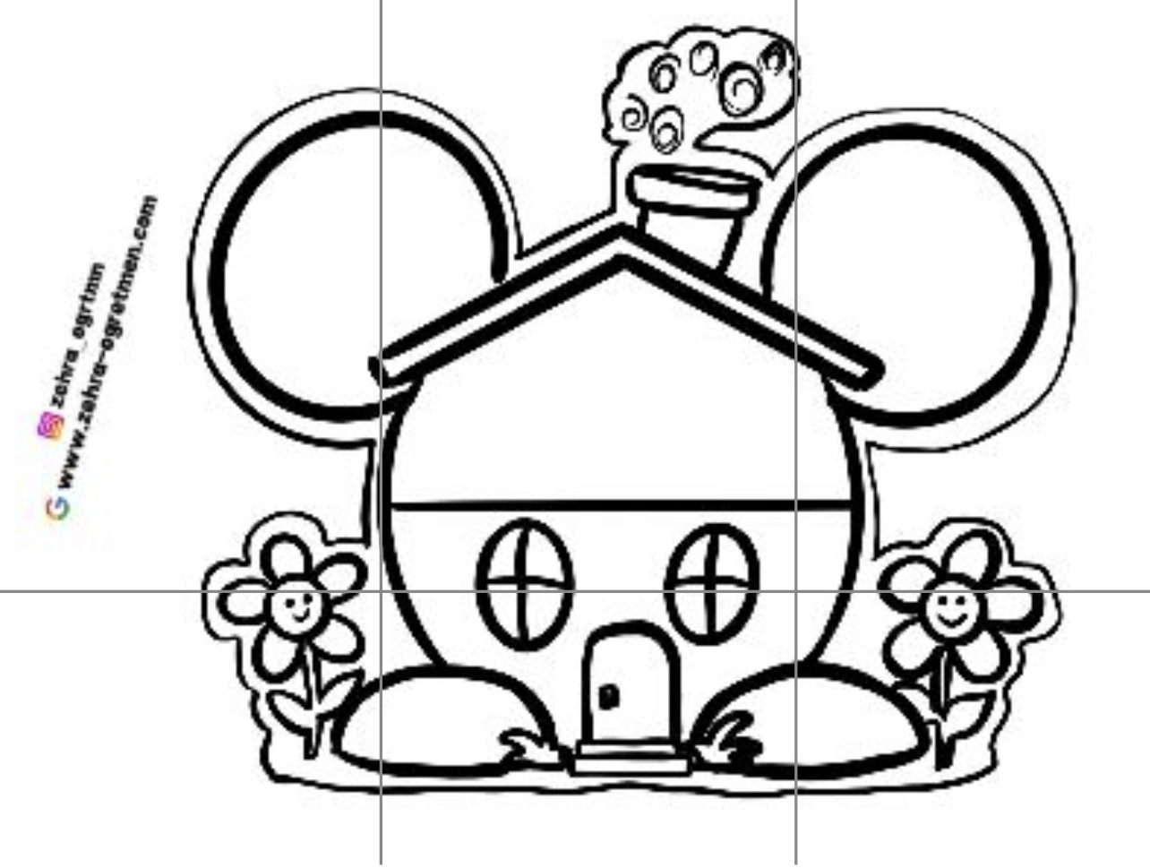 6 A4 Mickey Ev ( RENKSİZ)