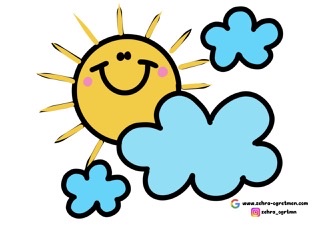 9 A4 Güneş Bulut RENKLİ RENKSİZ