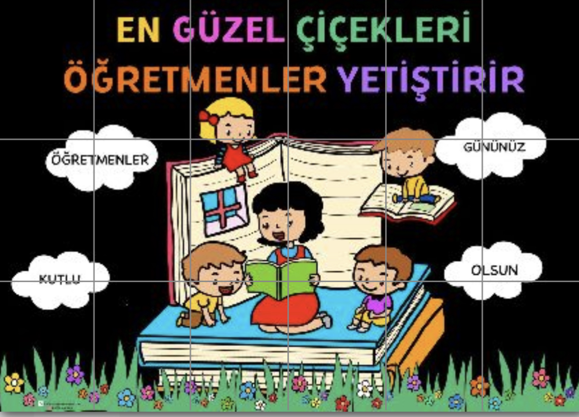 18 A4 ( Kadın Öğretmen Siyah Arka Planlı) Pano 3 RENKLİ