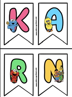 Susam Sokağı Karne Hatırası Flama RENKLİ 2