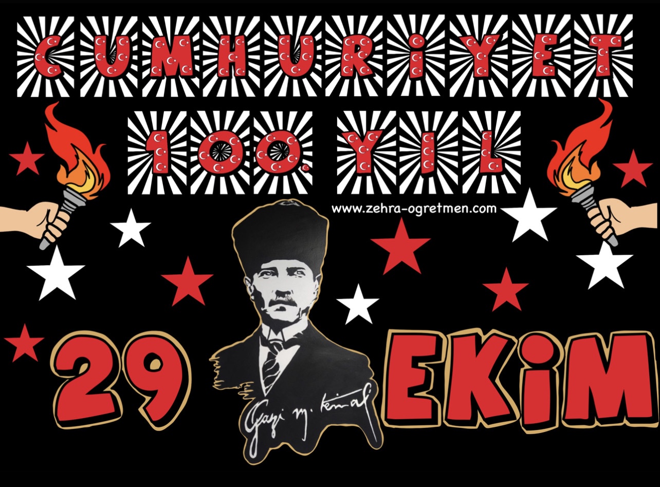 29 Ekim Pano Yazısı RENKLİ RENKSİZ 2023