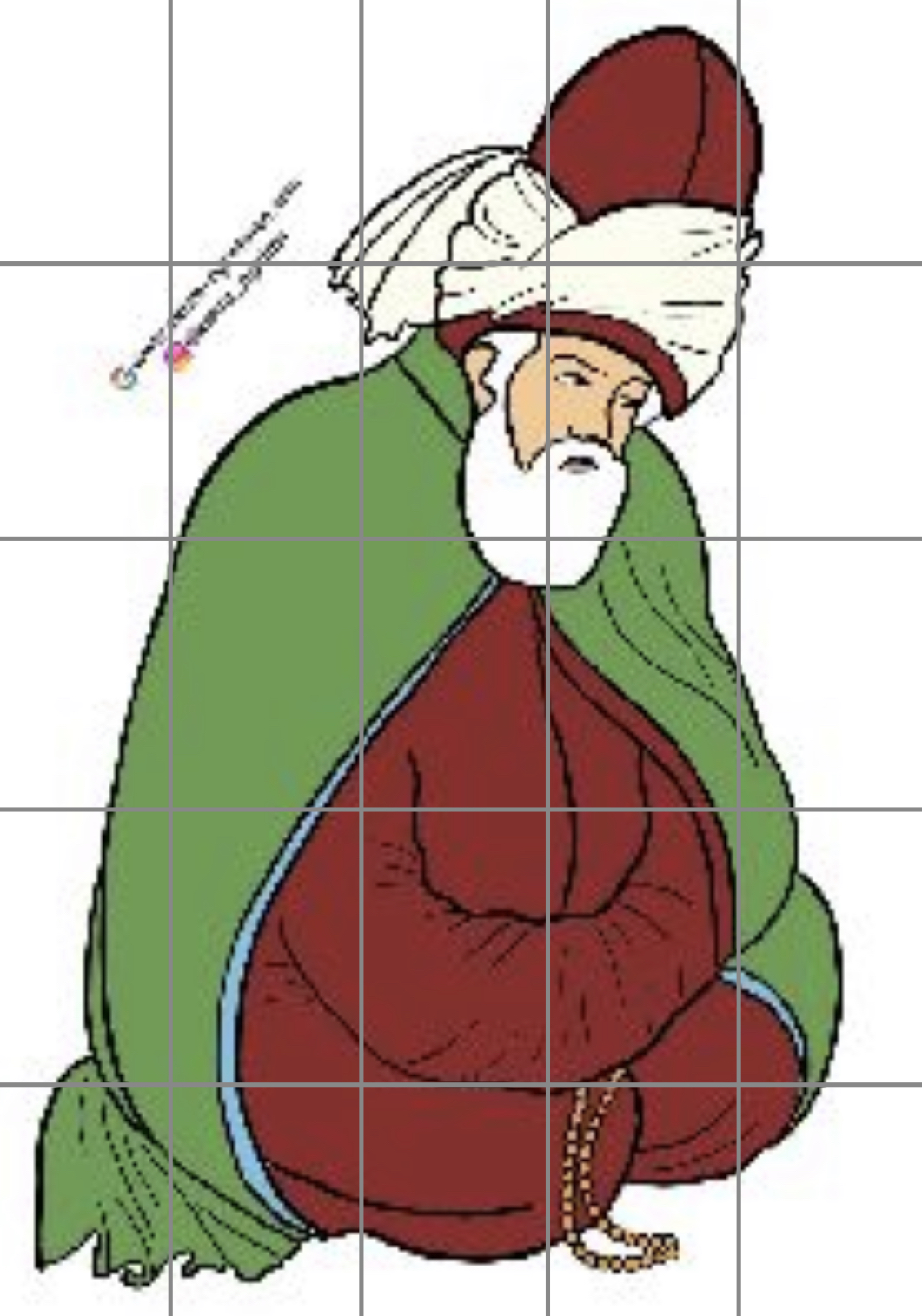 25 A4 Mevlana Görseli RENKLİ