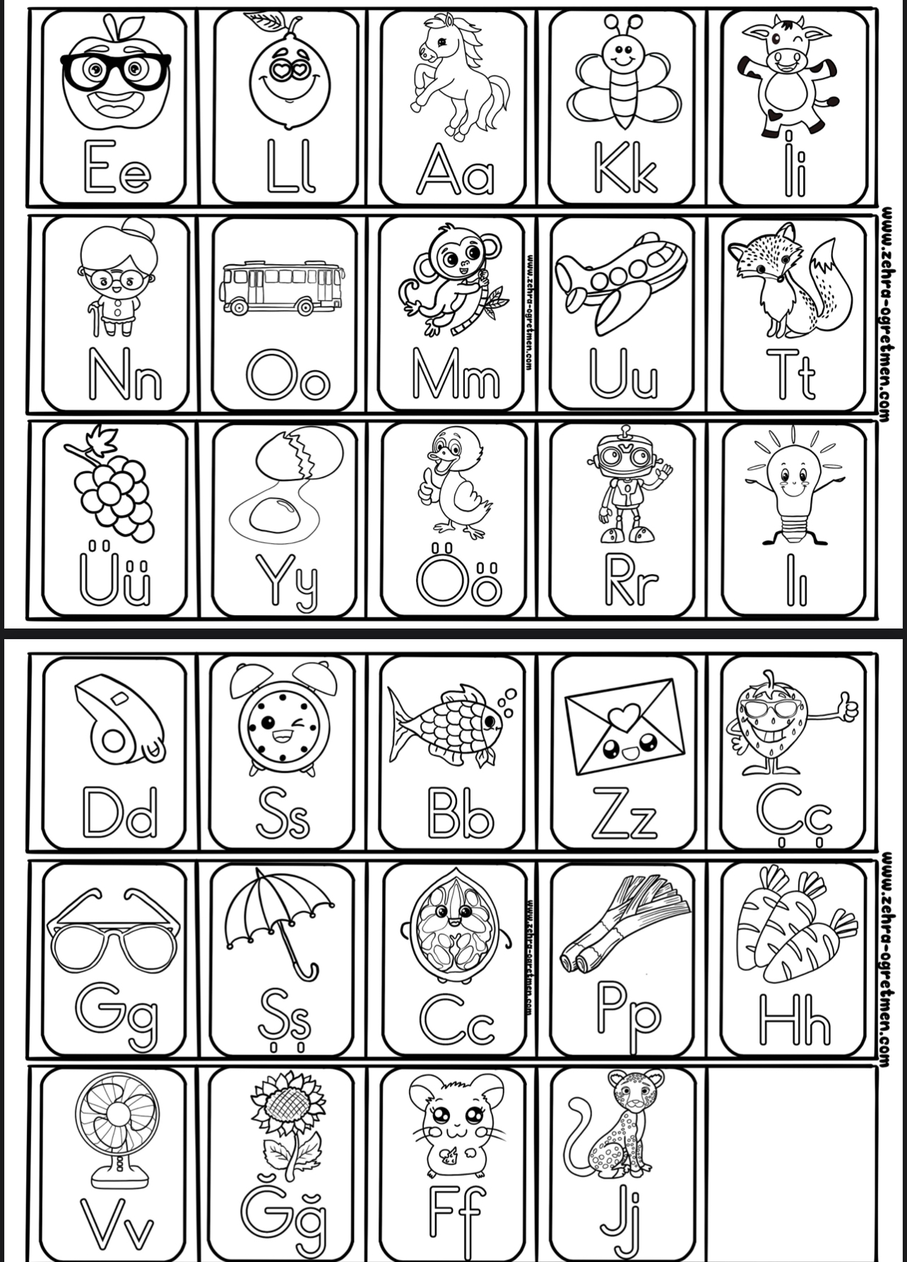 Deftere Yapıştırmalık Ses Grupları ( Renksiz)