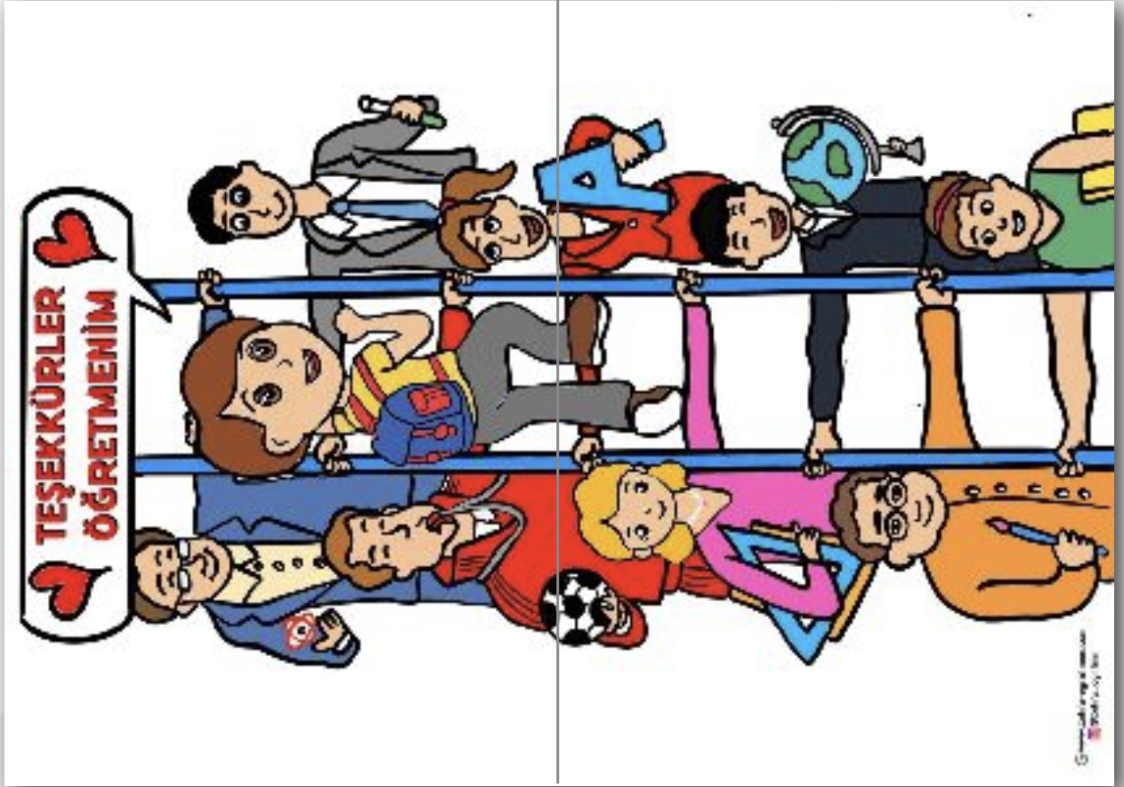 2 A4 Merdiven Çıkan Çocuk RENKLİ