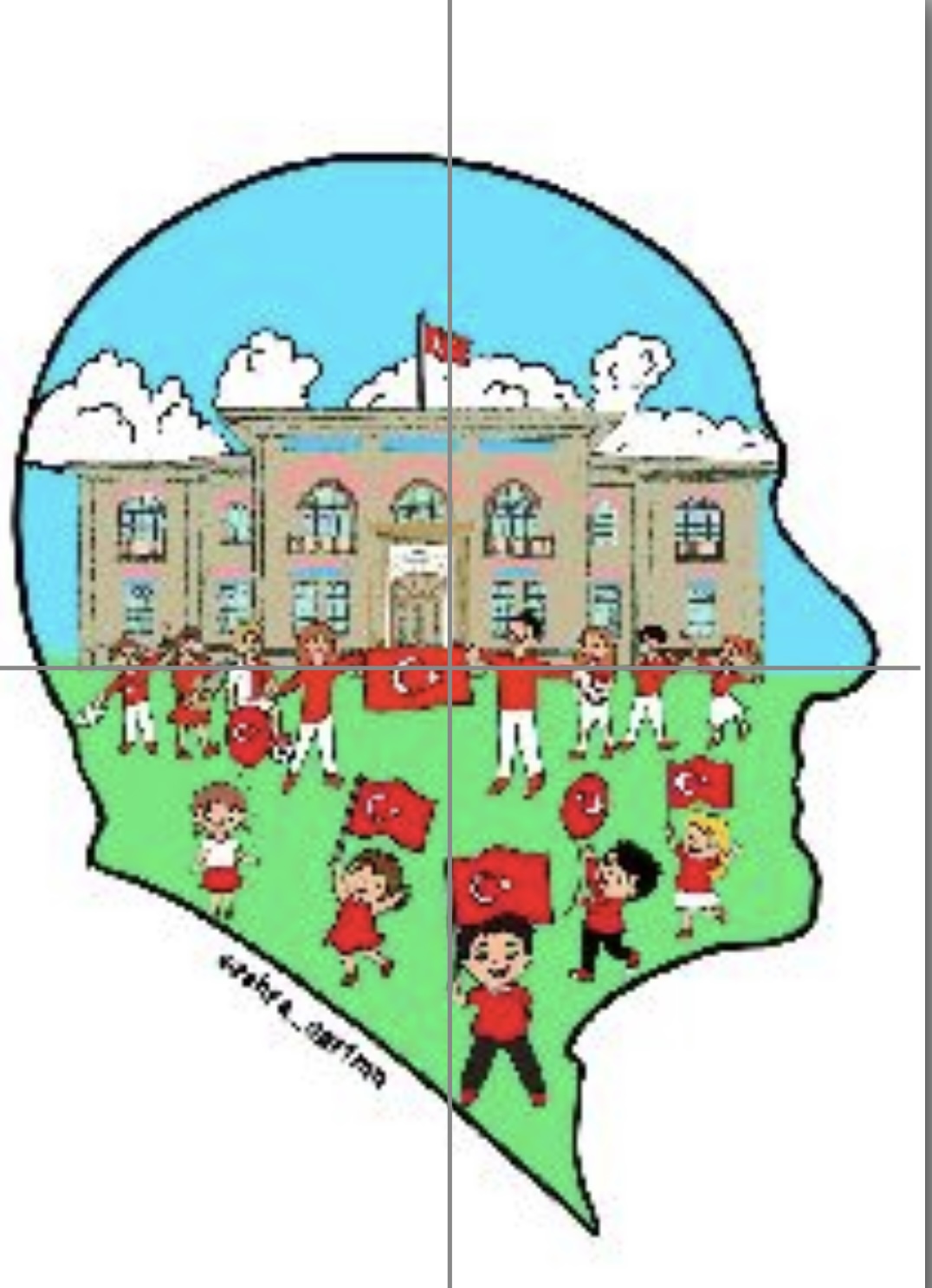 4 A4 23 Nisan Atatürk Silüeti