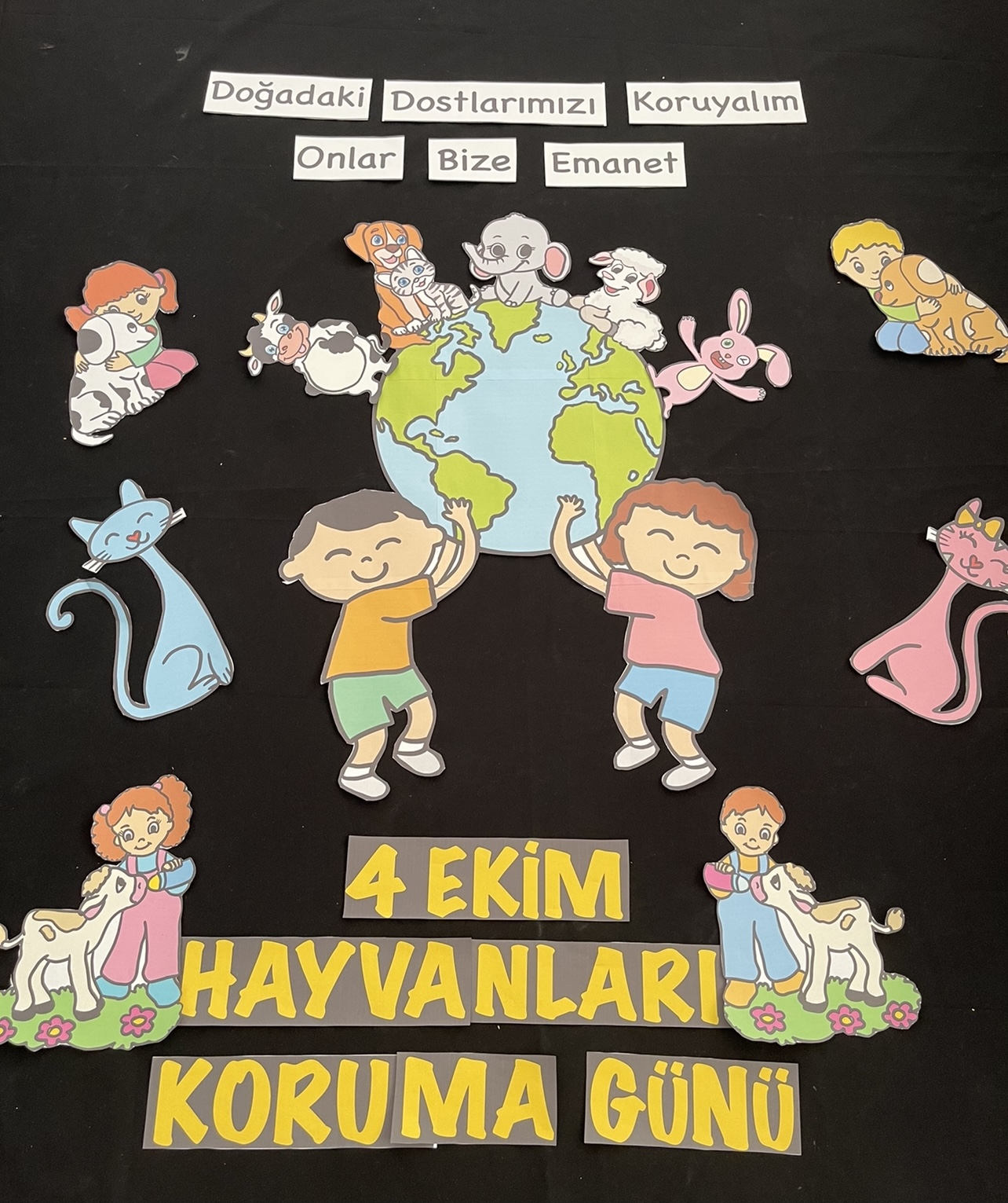 4 Ekim Hayvanları Koruma Günü Pano Etkinliği