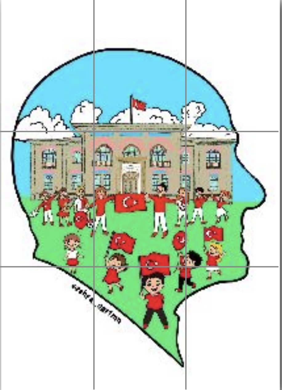 9 A4 23 Nisan Atatürk Silüeti