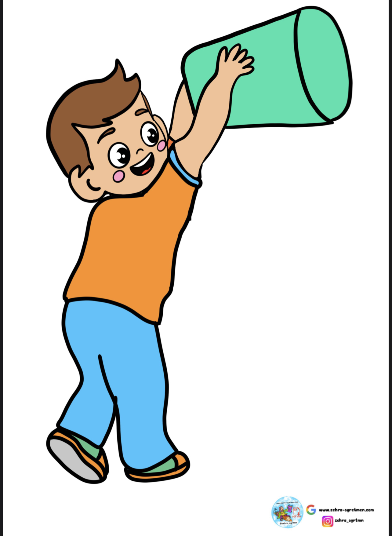 Kapı Süsü Çocuk Görseli A4 Boyut