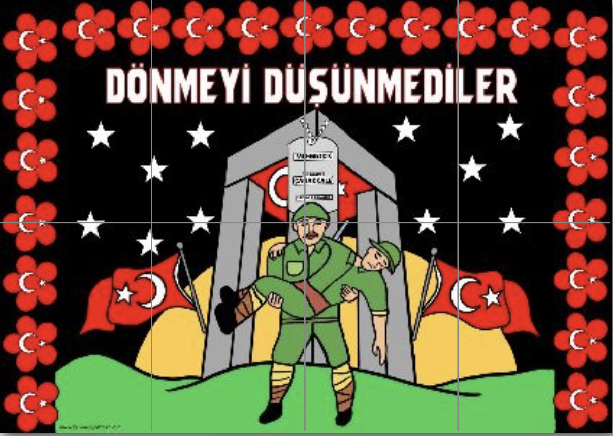 8 A4 Dönmeyi Düşünmediler Panosu Siyah Arka Planlı