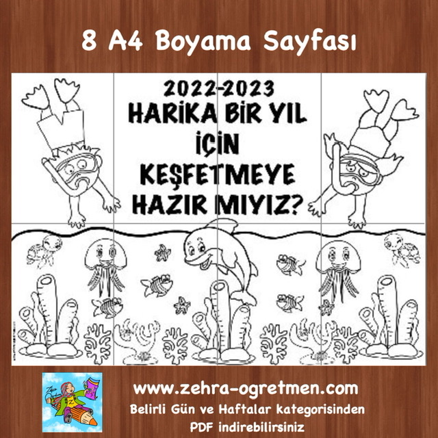 8 A4 Harika Bir Yıl İçin Keşfetmeye Hazır Mıyız Boyama Sayfası