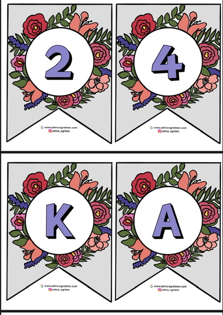 24 Kasım Öğretmenler Gününüz  Kutlu Olsun Flama RENKLİ