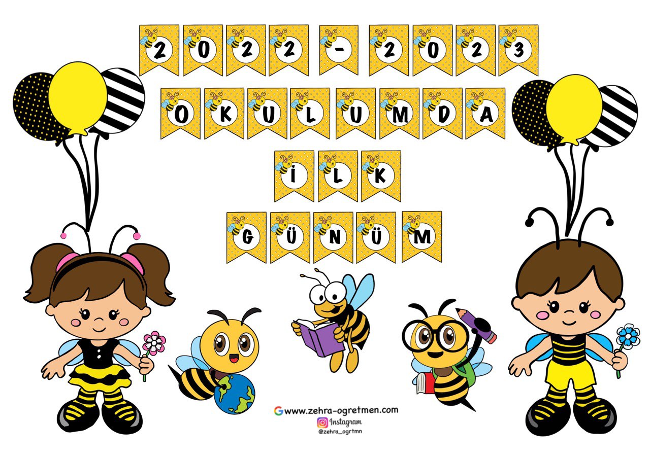 A4 Boyut Arılar Balonlar