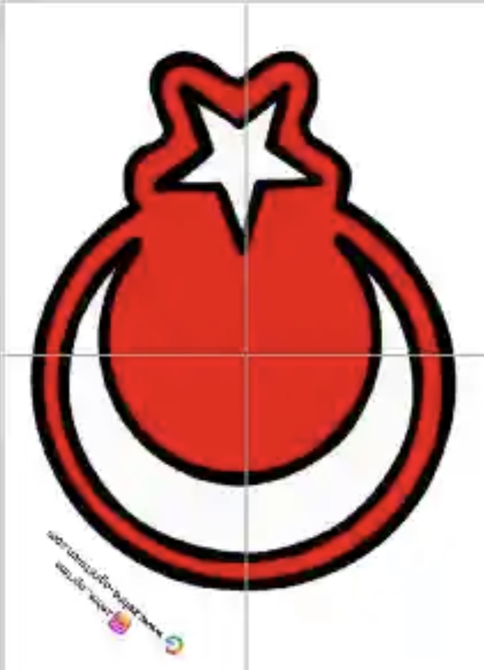 4 A4 Türk Bayrağı RENKLİ