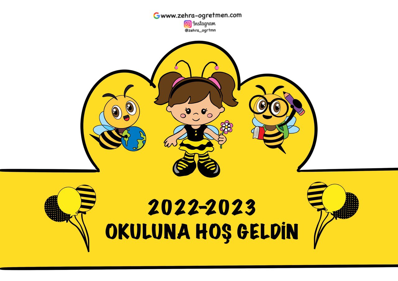 Arılı Taçlar (Okulumda İlk Günüm-Şimdi Okullu Olduk-Okuluna Hoş Geldin)