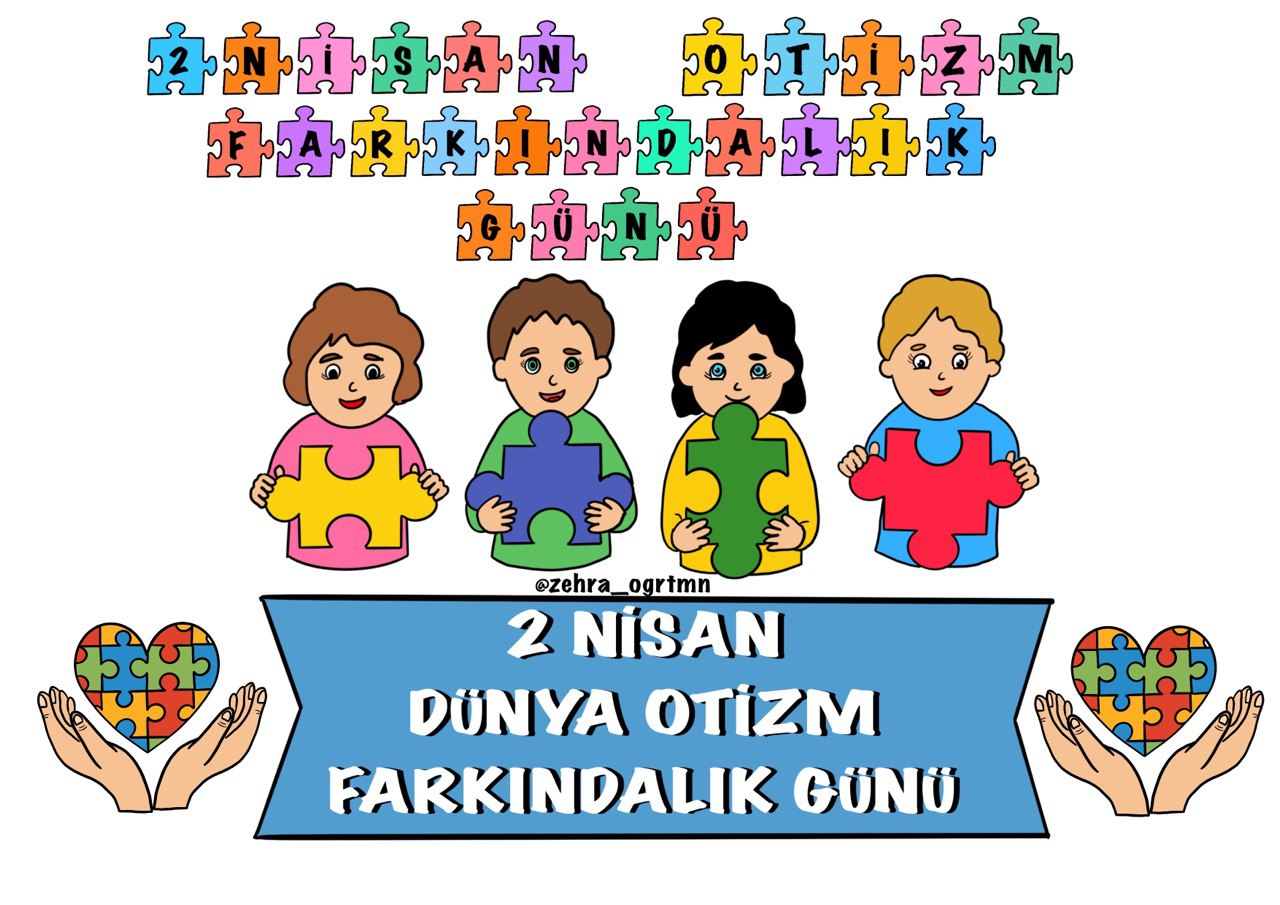 Otizm Farkındalık Günü Pano Görselleri ( A4 BOYUT RENKLİ)