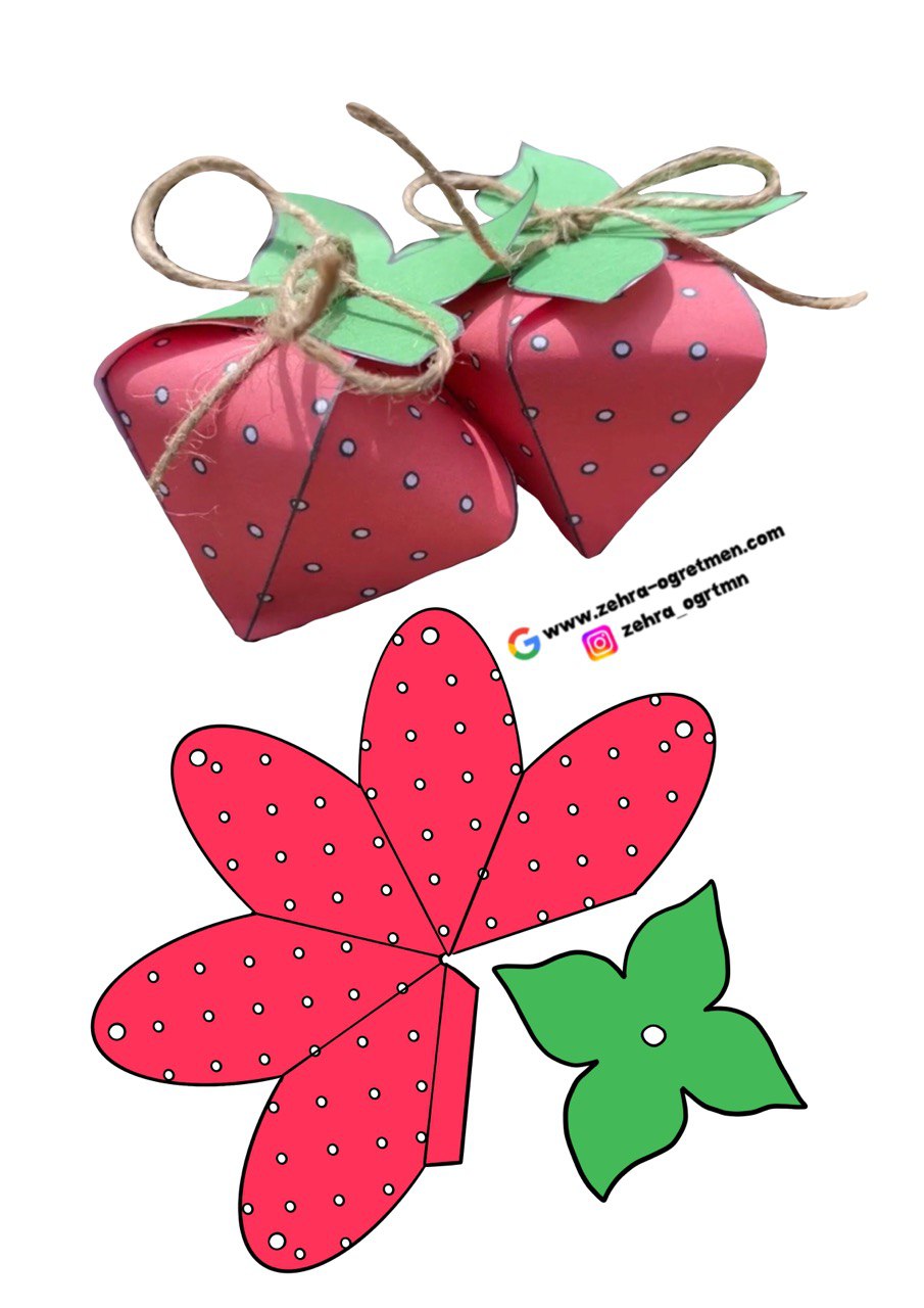 Çilekli Bayram Şekeri Kutusu