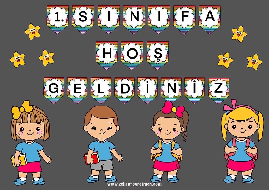 1.2.3.4. Sınıfa Hoş Geldiniz Flama